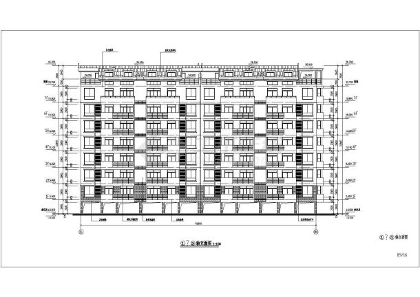 某小区多层住宅CAD建筑设计图纸-图一