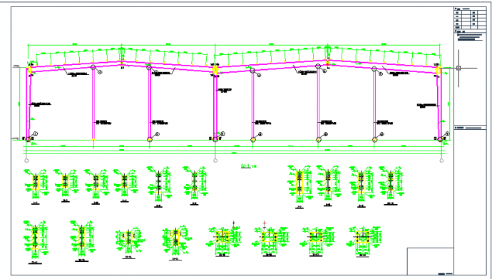 工业科技园厂房门式钢架结构设计图_图1