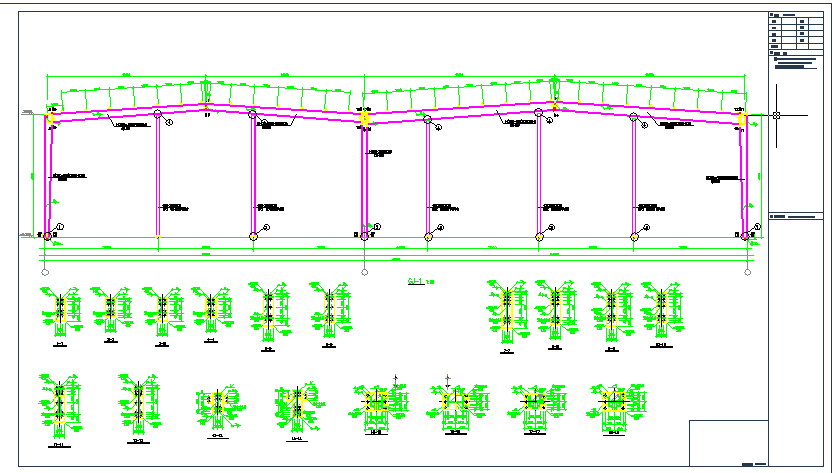 工业科技园厂房门式钢架结构设计图
