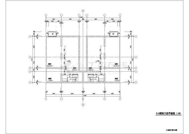 某地区叠拼别墅建筑全套CAD设计图纸-图一