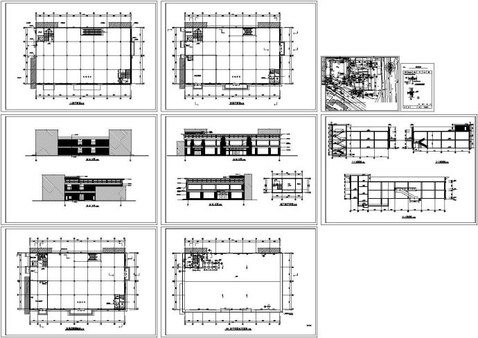 某二层小型超市全套建筑设计施工图_图1