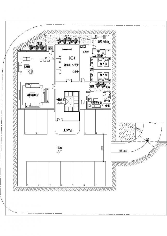 新加坡某地大型的豪华别墅设计图（共9张）_图1