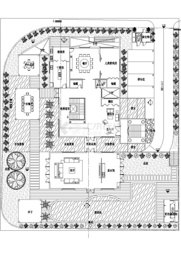 新加坡某地大型的豪华别墅设计图（共9张）-图二
