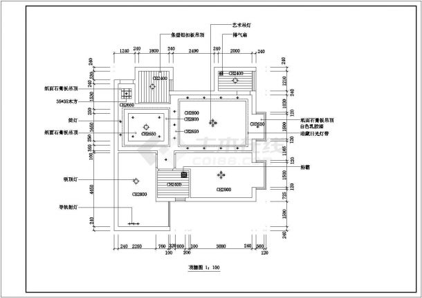 一套居室建筑cad图纸（节点详细）-图二