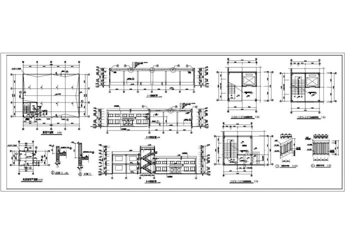 某工业园单层框架厂房（砼柱+钢梁）建筑、结构施工图_图1