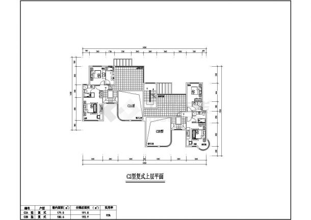 某地方新建居住小区7种户型平面施工图-图一