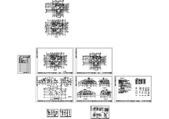 九溪玫瑰园二期别墅建筑设计cad图纸，共十张_图1