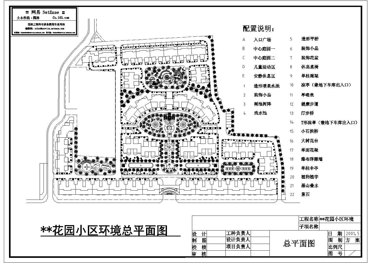 某小区环境规划总平面图