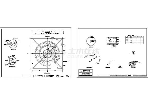 某休闲广场旱喷施工图-图二