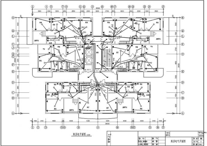 某地17层框架结构住宅楼电气设计施工图_图1