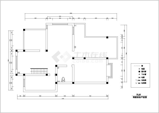 某花园住宅楼室内装修cad施工设计图-图二