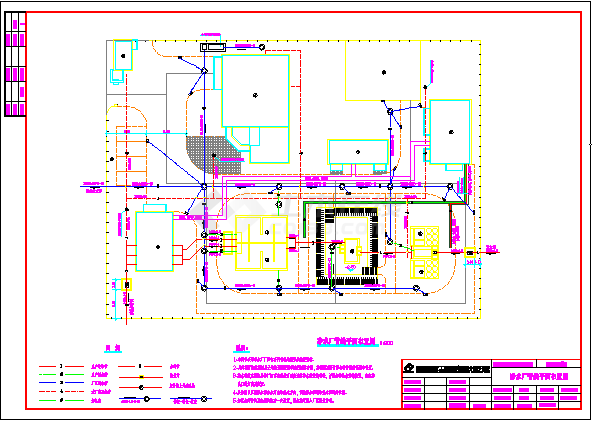 净水厂工艺设计给排水施工设计图及流程图-图二