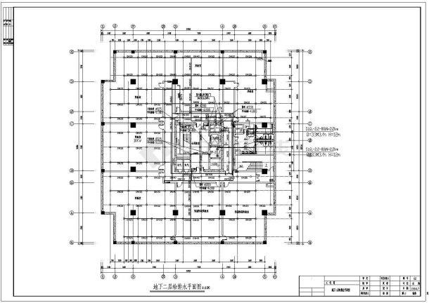 高层商业办公楼给排水CAD设计图-图二