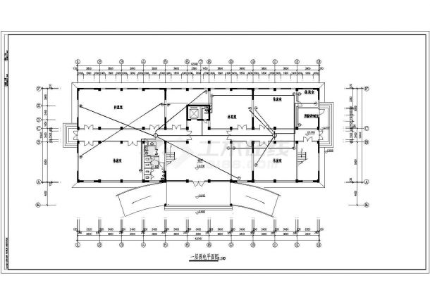 酒店防雷地极和安全接地系统平面CAD-图二