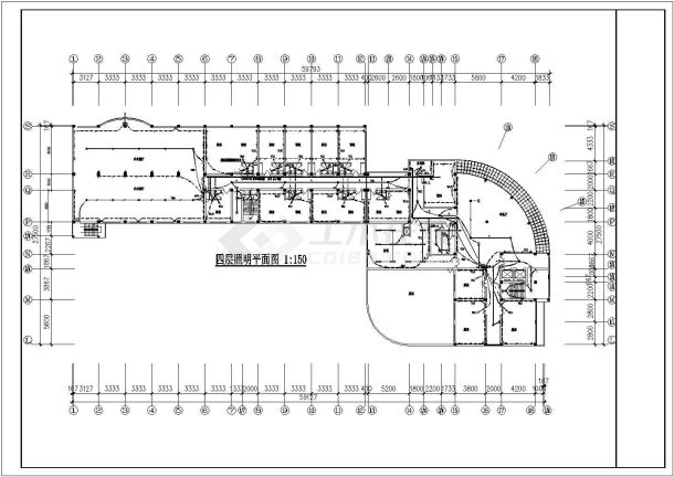 某多层酒店电气cad设计方案图纸-图二
