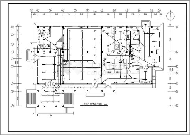 某四层酒店电气cad设计方案图纸-图二