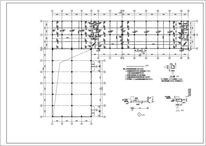 黄岩多层框架结构车间结构施工图纸_图1