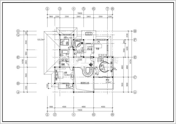 某地区别墅建筑设计全套CAD设计图纸-图二