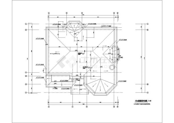 钢结构别墅建筑施工图纸（共6张）-图二