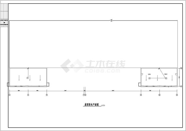 某超市一、二、三层建筑电气设计施工平面图-图二