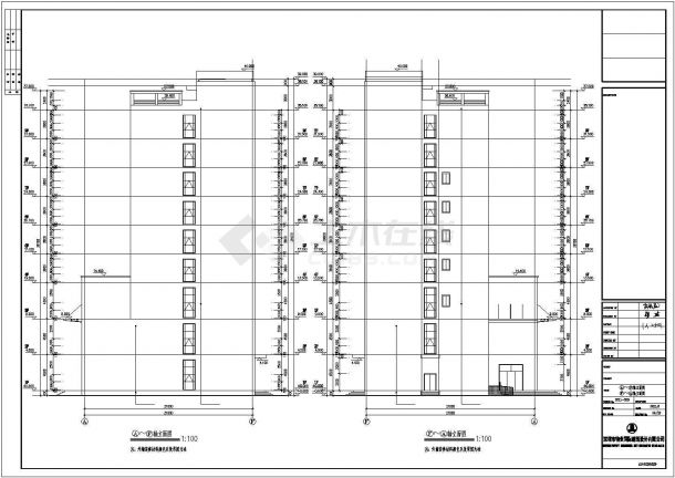 某地大型高层办公大楼建筑方案施工图（共12张）-图二