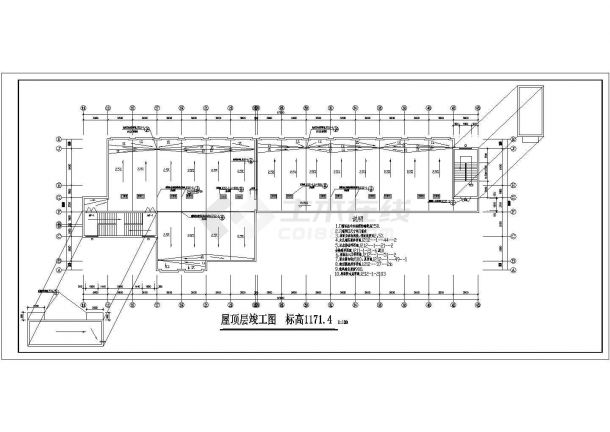 某学生公寓建筑施工cad设计图纸-图二