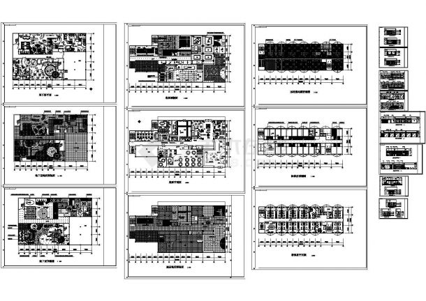 吉泰宾馆室内装修设计建施cad图，共十七张-图一