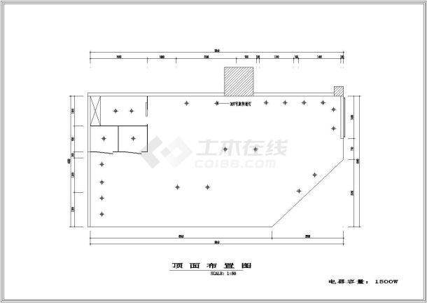 南京某百货商场专卖店室内装修cad施工图-图二