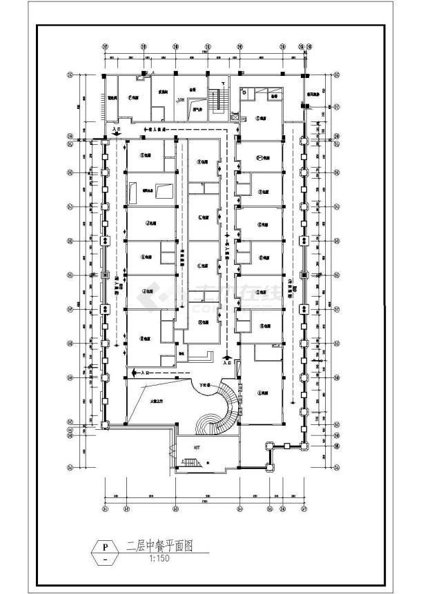 某地高档多层中餐厅装修设计施工图纸-图一