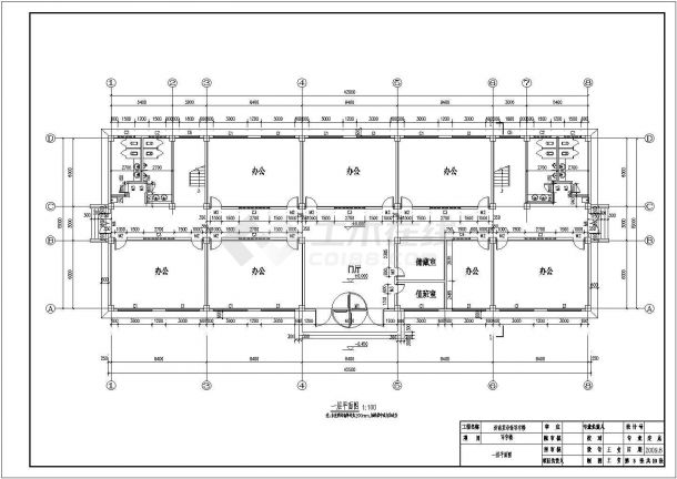 【毕业设计】2800平米框架商务写字楼结构图-图二