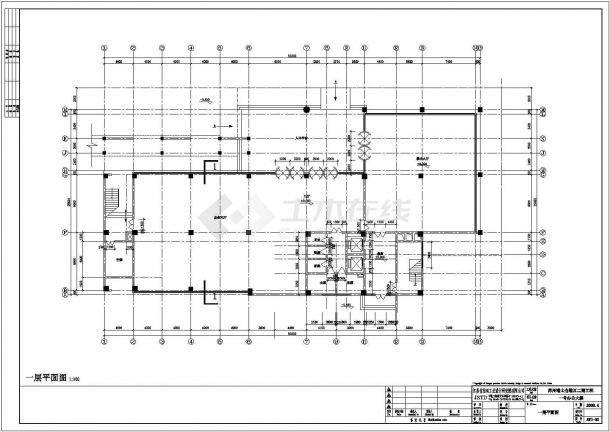 详细精致的高层办公楼建筑设计图（标注详细）-图一