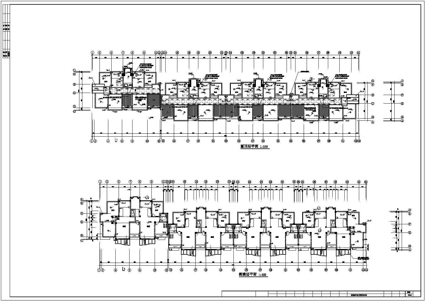 带阁楼五层住宅楼给排水设计系统图