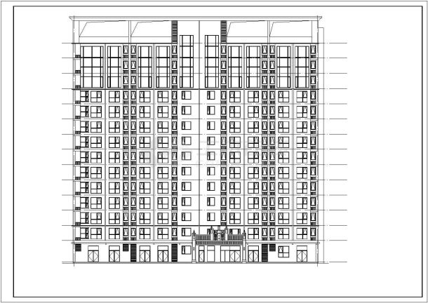 某地精美实用的高层办公楼建筑施工图（标注详细）-图二