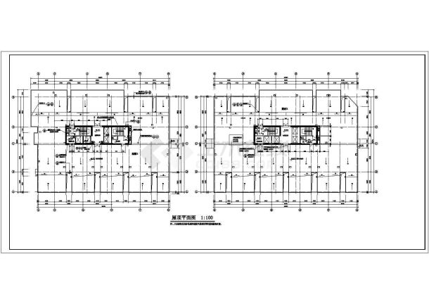 精美实用的32层办公楼建筑施工图（标注详细）-图二