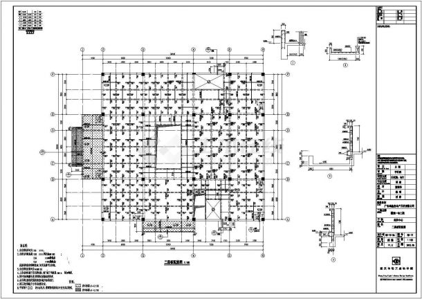 某地上柱商务中心布置建筑CAD设计图-图一