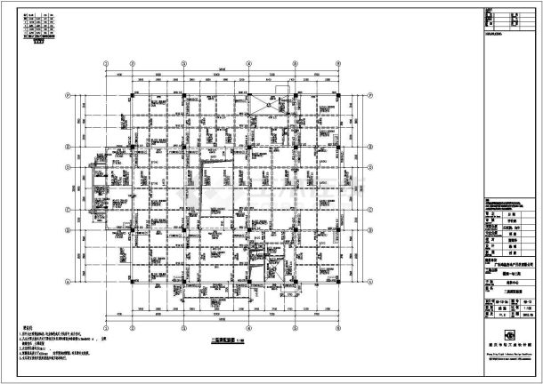 某地上柱商务中心布置建筑CAD设计图-图二