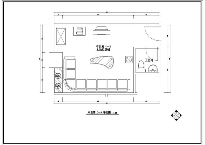 ktv包房室内装修cad立面设计施工图_图1