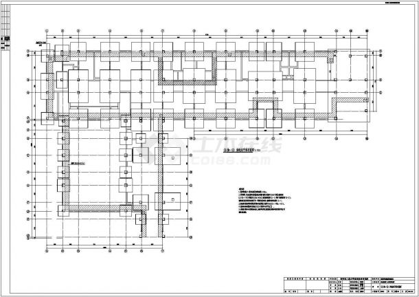 某多层教学楼框架结构施工CAD设计图-图二