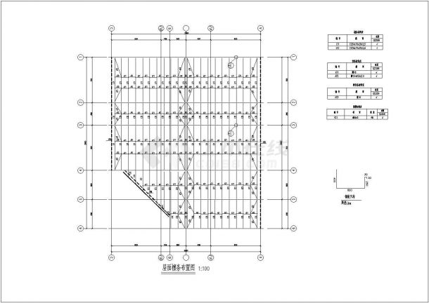 某售楼部钢结构全套结构设计施工图纸-图一