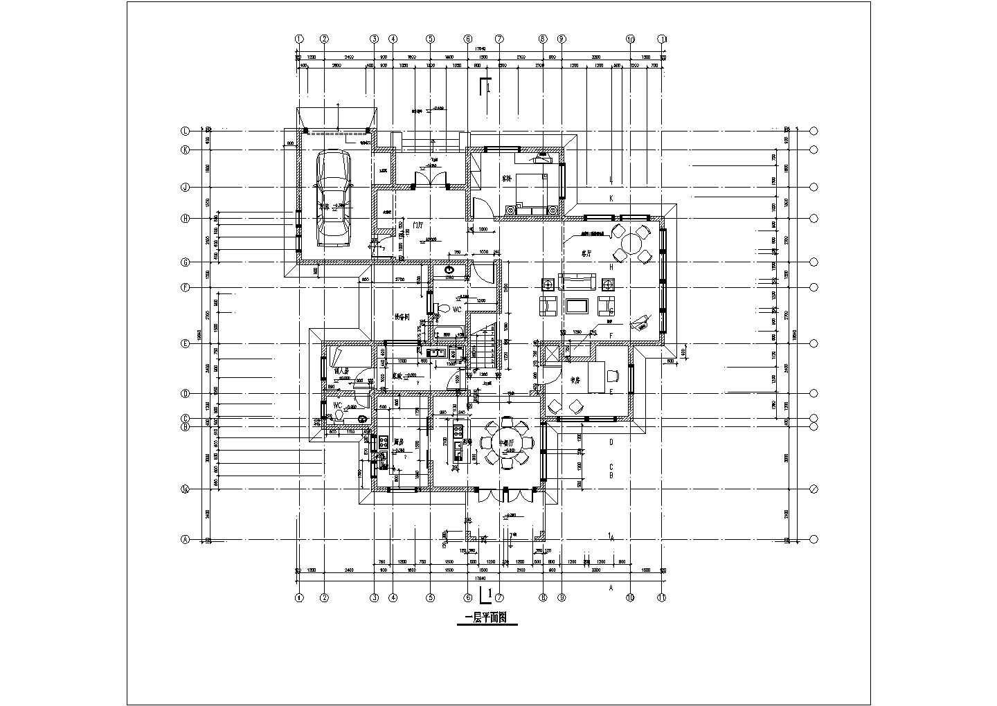 某地区全别墅建筑设计方案CAD设计图纸
