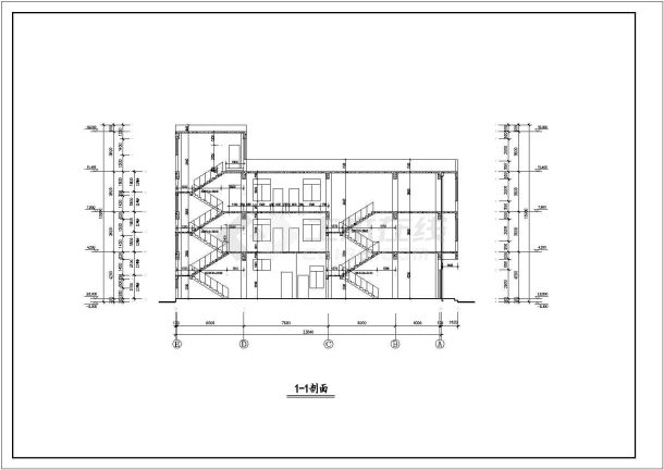 某多层民宅建筑CAD建筑设计施工图纸-图二