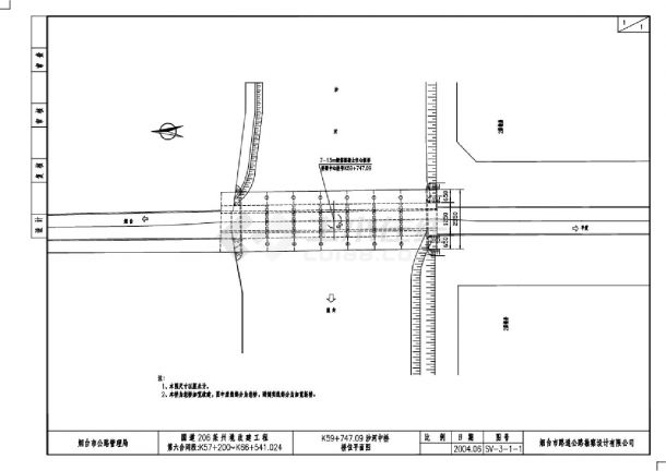 国道206莱州境改建工程第六合同段桥位平面CAD图.dwg-图一