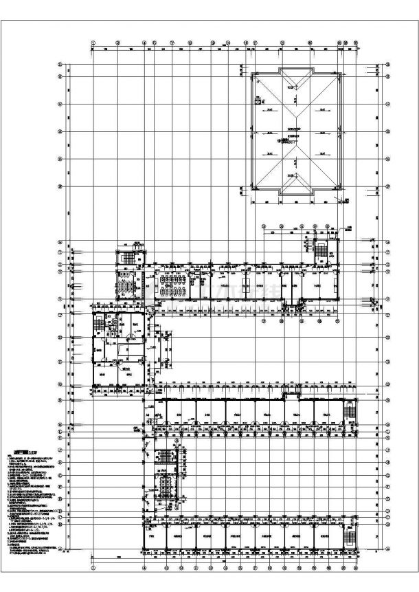 某地中心小学带地下室建筑结构施工图-图二