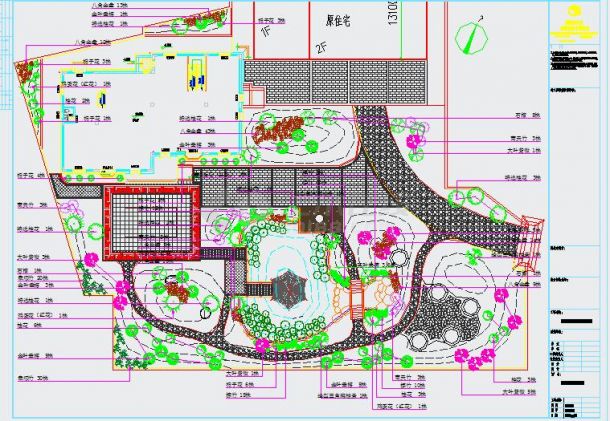 某地小型别墅整套完整景观CAD设计图-图二