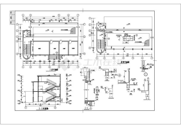 受学生欢迎的大学食堂建筑施工图纸-图二