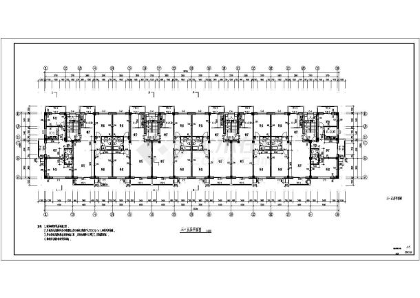 某地六层住宅楼建筑cad设计施工图-图二