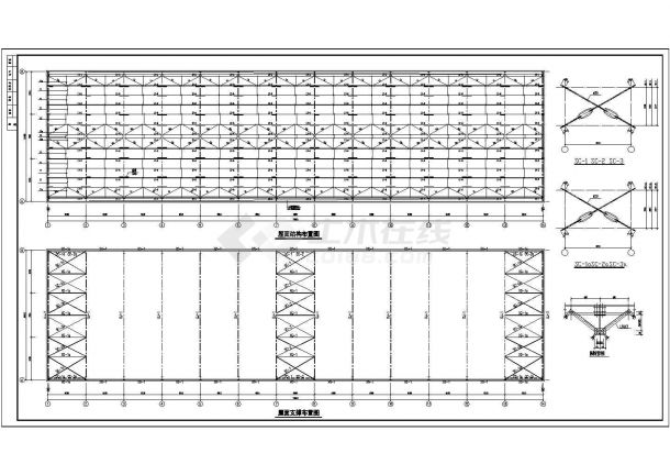 江苏某20米跨门式刚架厂房结构设计施工图-图二