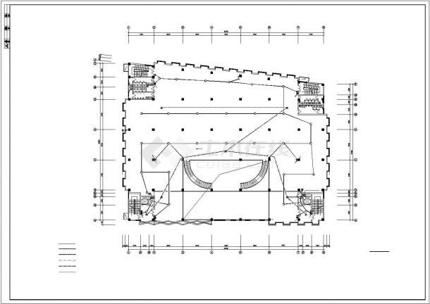 某商场全套建筑电气设计施工平面布置图纸-图二