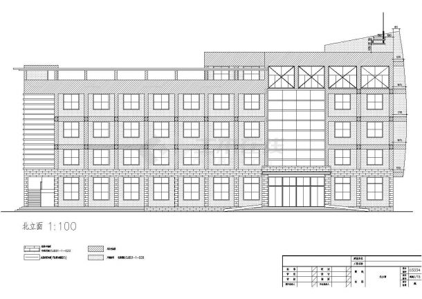 公司办公楼建筑施工设计图纸（共13张）-图一