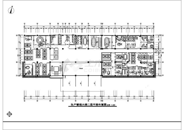 某地小型实用的办公楼建筑设计图（共5张）-图二